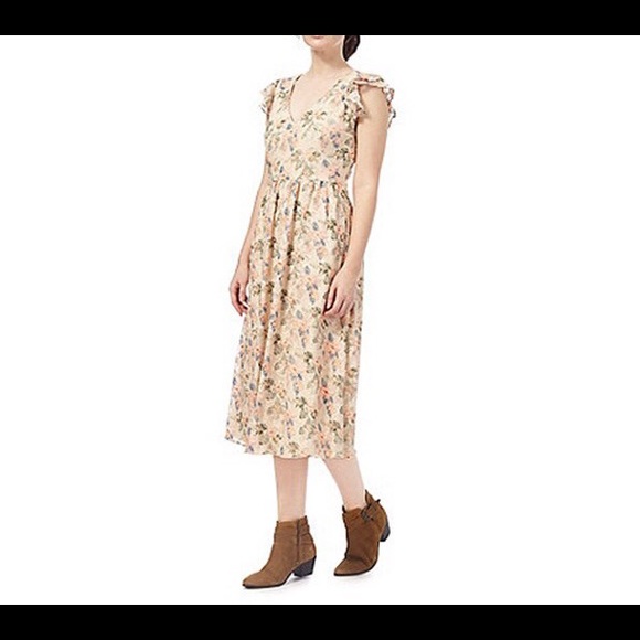 COPY - Red Herring multi-colored floral print midi dress - Picture 3 of 5